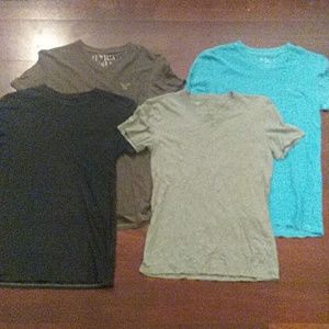 American Eagle Lot of 4 Solid color T shirts XS